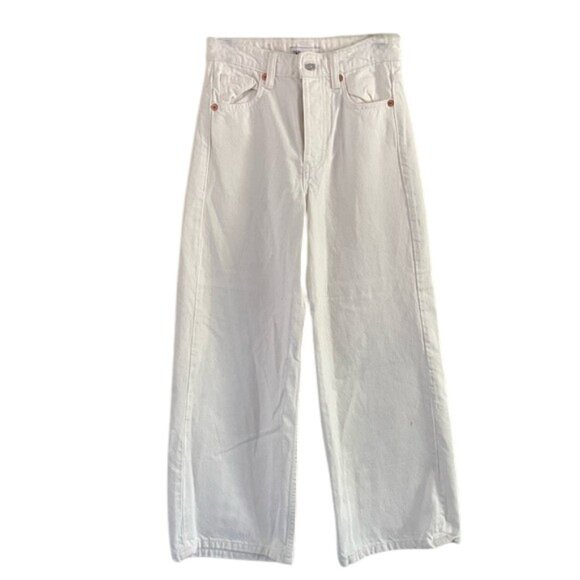 Zara White Wide Leg Button Fly Jeans Size 2 - 26886 - Picture 3 of 8